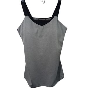 Ivanka Trump Gray/Black Built in padded bra Top SZ Medium